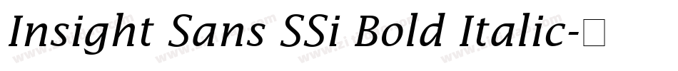 Insight Sans SSi Bold Italic字体转换